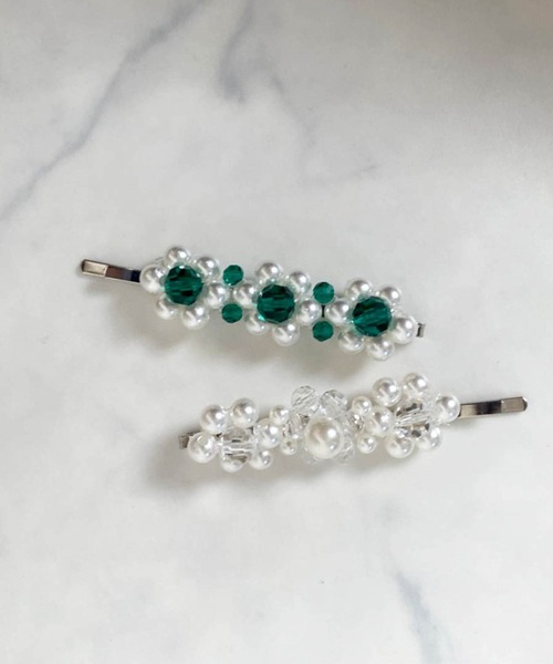 lala Born（ララボーン）の「パールビーズヘアピン（ヘアピン・レディース・ブルー/グリーン・FREE）」の2枚目の写真
