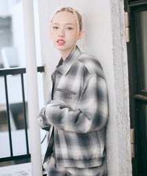 X-girl | OMBRE PLAID JACKET(ブルゾン)