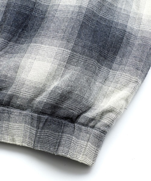 X-girl（エックスガール）の「OMBRE PLAID JACKET（ブルゾン・レディース・ブラック/ブラウン・S/M）」の12枚目の写真