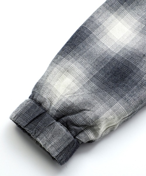 X-girl（エックスガール）の「OMBRE PLAID JACKET（ブルゾン・レディース・ブラック/ブラウン・S/M）」の13枚目の写真