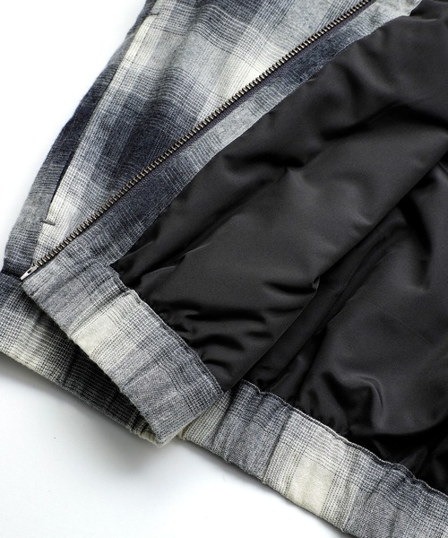 X-girl（エックスガール）の「OMBRE PLAID JACKET（ブルゾン・レディース・ブラック/ブラウン・S/M）」の14枚目の写真