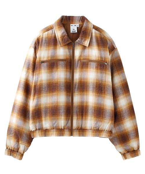 X-girl（エックスガール）の「OMBRE PLAID JACKET（ブルゾン・レディース・ブラック/ブラウン・S/M）」の17枚目の写真