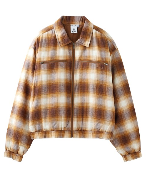 X-girl（エックスガール）の「OMBRE PLAID JACKET（ブルゾン・レディース・ブラック/ブラウン・S/M）」の19枚目の写真