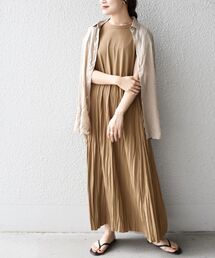 SHIPS Days:ジャージープリーツワンピース◇