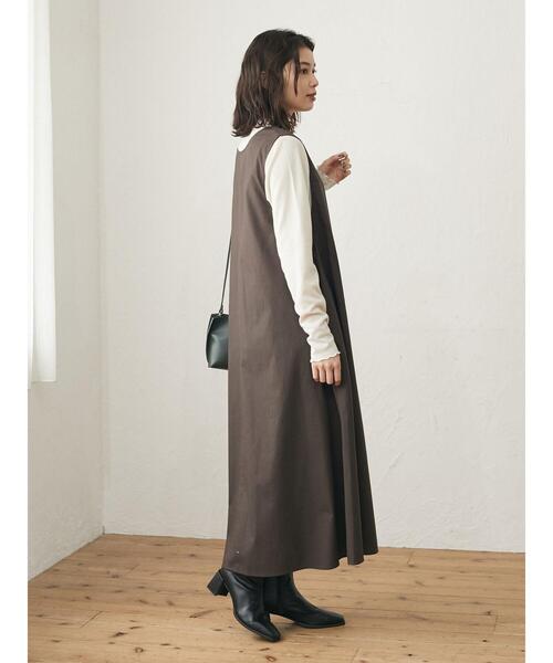 Green　Parks（グリーンパークス）の「2WAY サックワンピース＊（ワンピース・レディース・ブラック/ブラウン・FREE）」の15枚目の写真