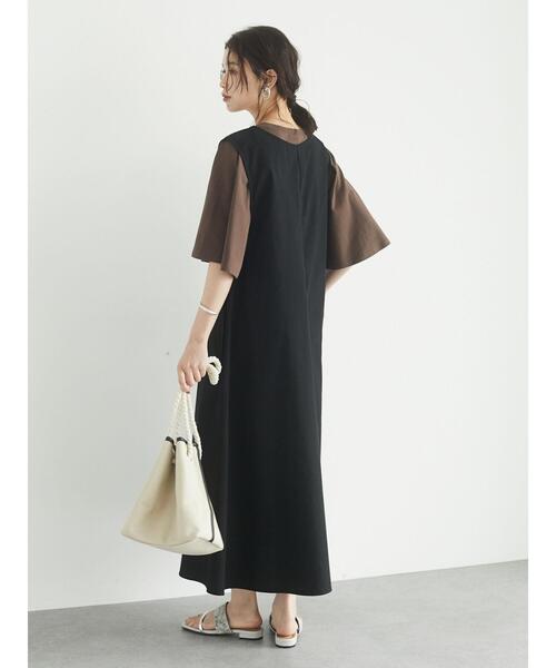 Green　Parks（グリーンパークス）の「2WAY サックワンピース＊（ワンピース・レディース・ブラック/ブラウン・FREE）」の18枚目の写真