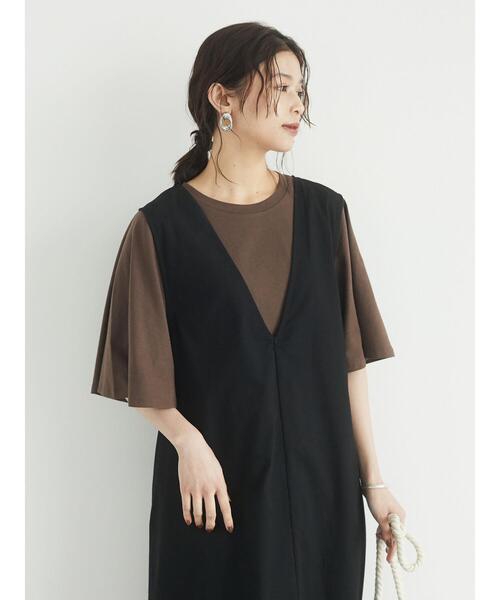 Green　Parks（グリーンパークス）の「2WAY サックワンピース＊（ワンピース・レディース・ブラック/ブラウン・FREE）」の20枚目の写真