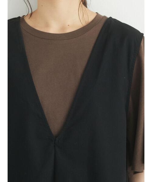 Green　Parks（グリーンパークス）の「2WAY サックワンピース＊（ワンピース・レディース・ブラック/ブラウン・FREE）」の21枚目の写真