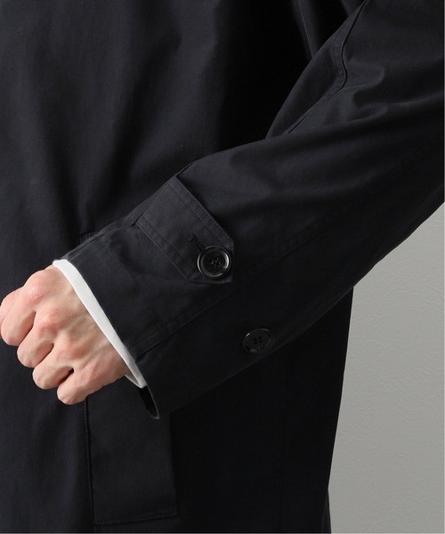 JOURNAL STANDARD relume（ジャーナルスタンダード　レリューム）の「オーバーサイズ シャンブレー ステンカラーコート（ステンカラーコート・メンズ・ベージュ/ネイビー/カーキ・MEDIUM/LARGE）」の4枚目の写真