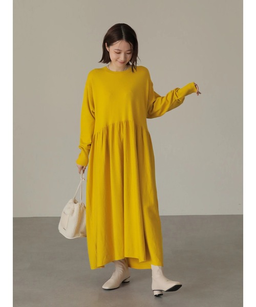 ドルマンギャザーニットワンピース ワンピース American Holic アメリカンホリック のファッション通販 Zozotown