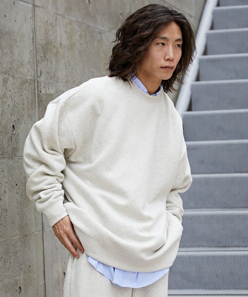 FREAK'S STORE(フリークスストア)の「WEB限定 ワイドシルエット クルーネックスウェット/ビッグシルエット/プルオーバー(スウェット・メンズ・ブラック/ブラウン/杢グレー/グレイッシュベージュ・SMALL/MEDIUM/LARGE)」の22枚目の写真