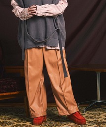 MAISON SPECIAL | 《ユニセックスアイテム》ロイヤルレザーワンタックイージーワイドパンツ 【MAISON SPECIAL/メゾンスペシャル】(その他パンツ)
