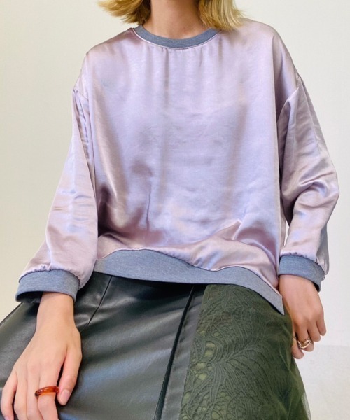 TEVALT（ヴァレット）の「バックプリーツプルオーバー（Tシャツ/カットソー・レディース・ブラック/モカ/グレー系・38）」の3枚目の写真