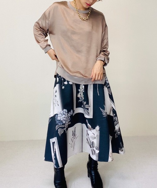 TEVALT（ヴァレット）の「バックプリーツプルオーバー（Tシャツ/カットソー・レディース・ブラック/モカ/グレー系・38）」の16枚目の写真