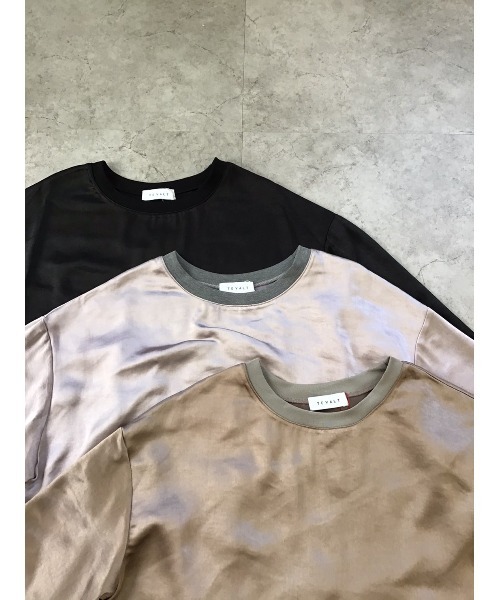 TEVALT（ヴァレット）の「バックプリーツプルオーバー（Tシャツ/カットソー・レディース・ブラック/モカ/グレー系・38）」の7枚目の写真