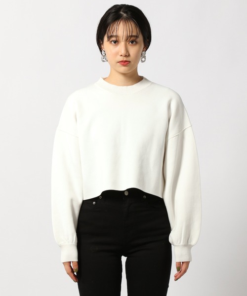 PAGEBOY（ページボーイ）の「ショートクループルオーバー（ニット/セーター・レディース・ブラック/オフホワイト/ブルー/グリーン/ピンク・FREE）」の10枚目の写真