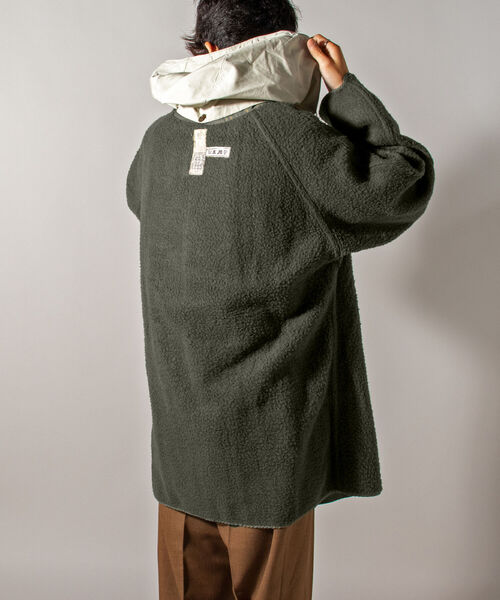 GLOSTER（グロスター）の「【BLAW×GLOSTER】リメイク ミリタリーボアライナー（モッズコート・メンズ・オリーブ・MEDIUM）」の7枚目の写真