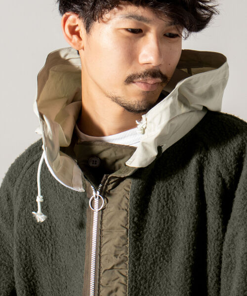 GLOSTER（グロスター）の「【BLAW×GLOSTER】リメイク ミリタリーボアライナー（モッズコート・メンズ・オリーブ・MEDIUM）」の2枚目の写真