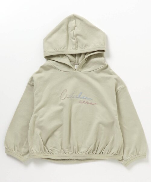 apres les cours（アプレレクール）の「WEB限定 にじいろ刺繍パーカー（パーカー・キッズ・ミント/ピンク/アイボリー/ブラウン・110/120/80/100/130/140/90）」の8枚目の写真