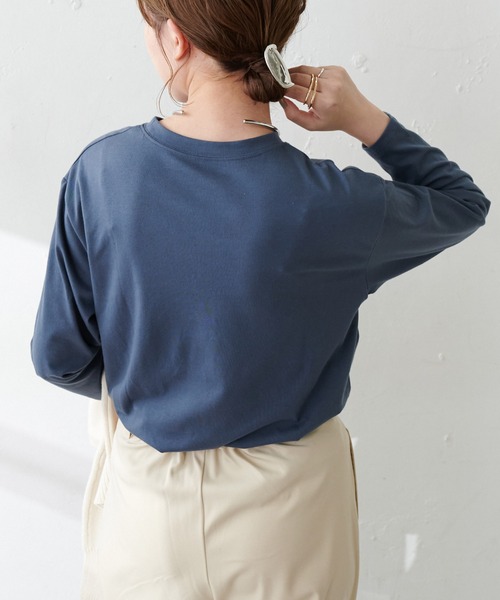 DISCOAT（ディスコート）の「【WEB限定】刺繍ロゴロンT（Tシャツ/カットソー・レディース・ブラック/グリーン/ホワイト×レッド/ホワイト×グリーン/ブルー/ベージュ/チャコールグレー/ホワイト×ブラック/ホワイト×ブルー/ホワイト×シルバー・FREE）」の14枚目の写真