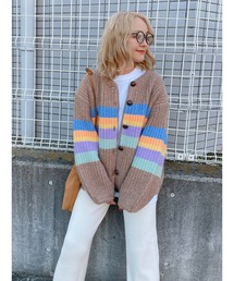 Vicente | Rainbow knit cardigan(ニット/セーター)