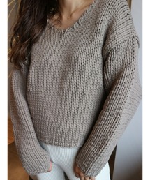 TRUNC | Lily Yarn Hand Knit(ニット/セーター)