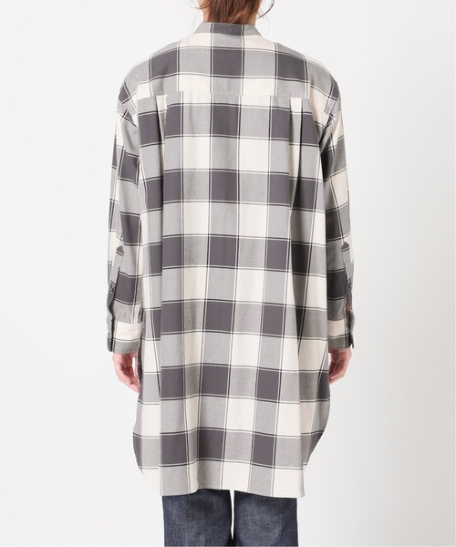 IENA(イエナ)の「ハイカット ネルチェックロングシャツ◆(シャツ/ブラウス・レディース・ホワイト/ブラック・38/36)」の10枚目の写真