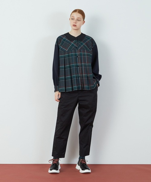 FRAPBOIS（フラボア）の「T/Rチェック ブラウス（シャツ/ブラウス・レディース・ブラウン/グリーン・1）」の17枚目の写真