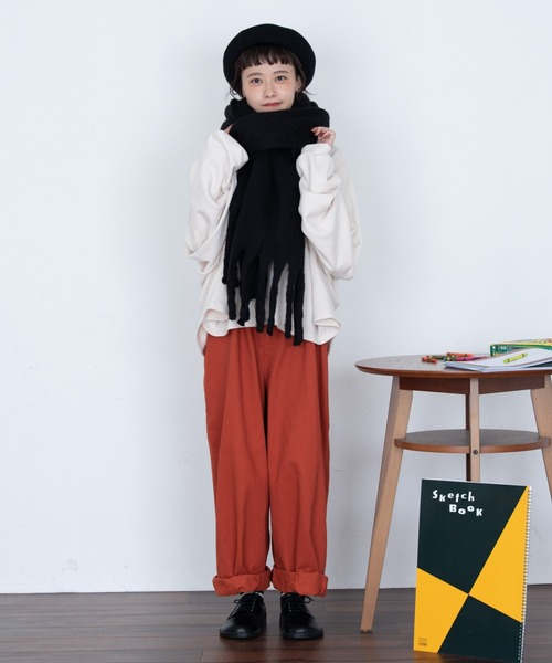 MERLOT(メルロー)の「もこもこマフラー(マフラー・レディース・ブラック/アイボリー/オレンジ/グリーン・FREE)」の12枚目の写真