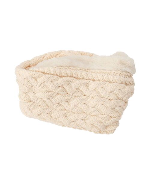 merry jenny（メリージェニー）の「ファーコンビニットスヌード（ネックウォーマー/スヌード・レディース・ブラック/アイボリー・FREE）」の20枚目の写真