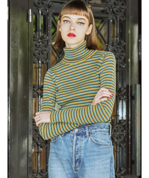 jouetie（ジュエティ）の「ベーシックタートルニット（ニット/セーター・レディース・その他2/その他1/グリーン/ブラック/パープル/ピンク/レッド・MEDIUM）」の6枚目の写真