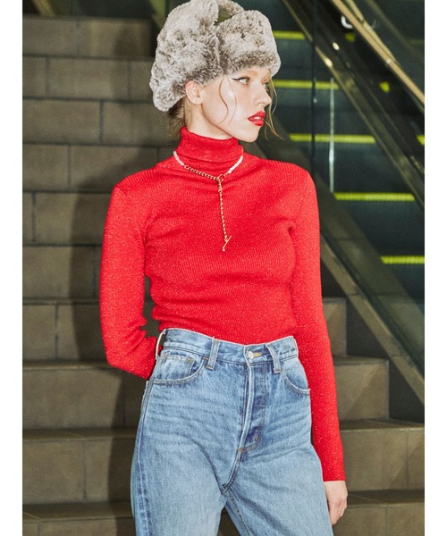 ジュエティ　赤ニット ジュエティ 赤ニット ジュエティ 赤ニット