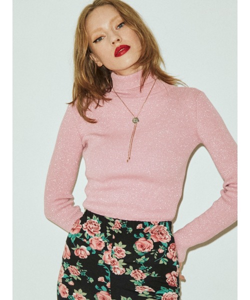 jouetie（ジュエティ）の「ベーシックタートルニット（ニット/セーター・レディース・その他2/その他1/グリーン/ブラック/パープル/ピンク/レッド・MEDIUM）」の4枚目の写真