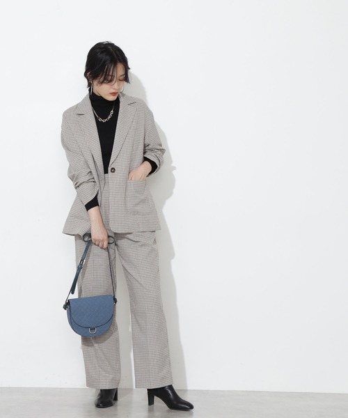 NATURAL BEAUTY BASIC（ナチュラルビューティーベーシック）の「チェックジャケット/0171255980（テーラードジャケット・レディース・グレー系その他/ベージュ系その他・MEDIUM/SMALL）」の17枚目の写真