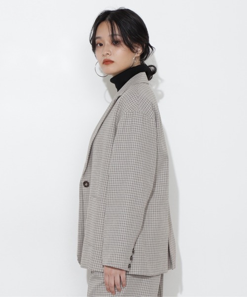 NATURAL BEAUTY BASIC（ナチュラルビューティーベーシック）の「チェックジャケット/0171255980（テーラードジャケット・レディース・グレー系その他/ベージュ系その他・MEDIUM/SMALL）」の20枚目の写真