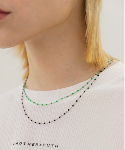 ANOTHERYOUTH（アナザーユース）の「【ANOTHERYOUTH/アナザーユース】beads chain necklace/ビーズ チェーンネックレス（ネックレス・メンズ・シルバー・ONE SIZE）」の5枚目の写真
