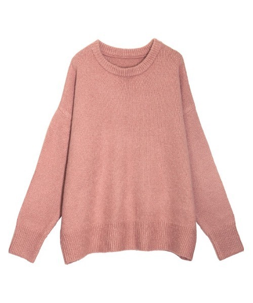 Re:EDIT（リエディ）の「クルーネックニットプルオーバー（ニット/セーター・レディース・ブラック/ベージュ/ピンク/イエロー/ブルー/アイボリー/グレー/チャコールグレー/パープル/ピンク系その他・MEDIUM/LARGE）」の9枚目の写真