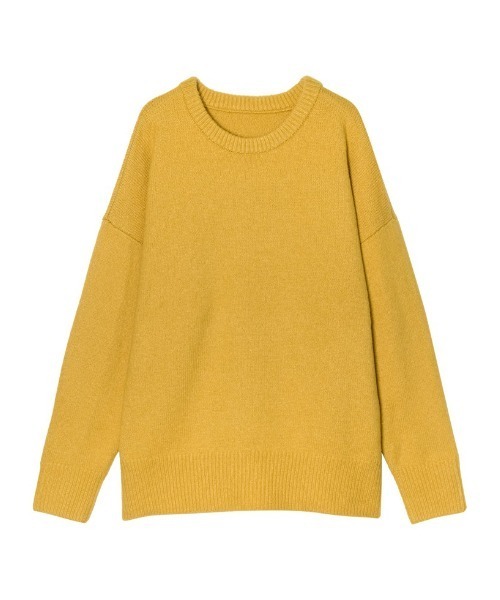 Re:EDIT（リエディ）の「クルーネックニットプルオーバー（ニット/セーター・レディース・ブラック/ベージュ/ピンク/イエロー/ブルー/アイボリー/グレー/チャコールグレー/パープル/ピンク系その他・MEDIUM/LARGE）」の8枚目の写真