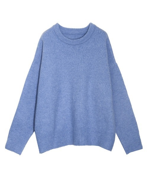 Re:EDIT（リエディ）の「クルーネックニットプルオーバー（ニット/セーター・レディース・ブラック/ベージュ/ピンク/イエロー/ブルー/アイボリー/グレー/チャコールグレー/パープル/ピンク系その他・MEDIUM/LARGE）」の6枚目の写真