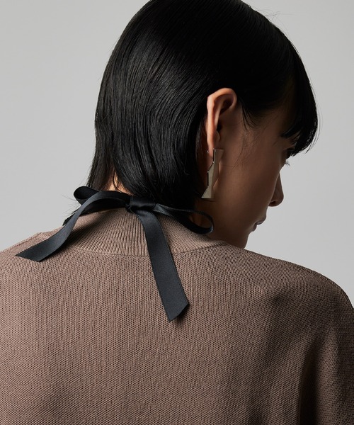 Narcissus（ナルシス）の「【Narcissus】パールリボンネックレス（ネックレス・レディース・ブラック・FREE）」の7枚目の写真