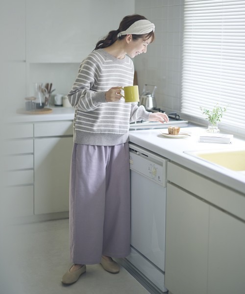 studio CLIP（スタディオクリップ）の「【満点いつものパンツ】柔らかストレッチイージーワイドパンツ（その他パンツ・レディース・ライトグレー/スモーク/ラベンダー・SMALL/MEDIUM/LARGE）」の4枚目の写真