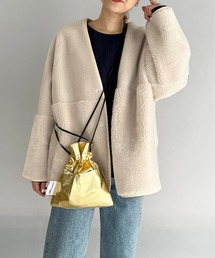 LUGIVA | ボアｘフェイクスエードリバーシブルコート(ムートンコート)