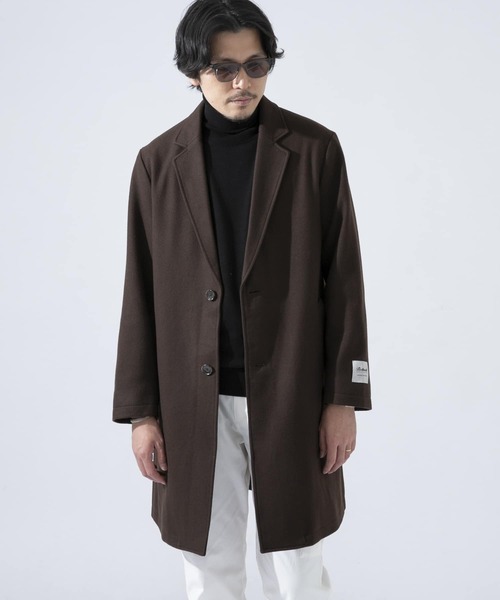 URBAN RESEARCH ROSSO MEN（アーバンリサーチロッソメン）の「『XLサイズあり』Bellandiメルトンチェスターコート（チェスターコート・メンズ・ブラック/ブラウン/チャコールグレー・MEDIUM/X-LARGE/SMALL/LARGE）」の5枚目の写真