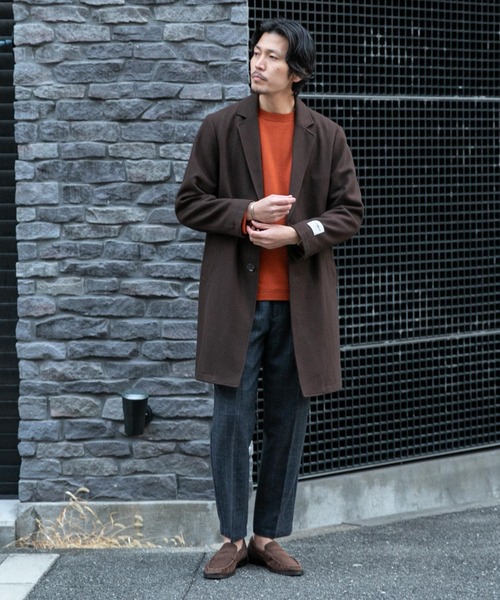 URBAN RESEARCH ROSSO MEN（アーバンリサーチロッソメン）の「『XLサイズあり』Bellandiメルトンチェスターコート（チェスターコート・メンズ・ブラック/ブラウン/チャコールグレー・MEDIUM/X-LARGE/SMALL/LARGE）」の6枚目の写真