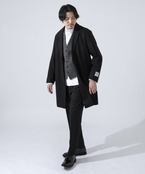 URBAN RESEARCH ROSSO MEN（アーバンリサーチロッソメン）の「『XLサイズあり』Bellandiメルトンチェスターコート（チェスターコート・メンズ・ブラック/ブラウン/チャコールグレー・MEDIUM/X-LARGE/SMALL/LARGE）」の12枚目の写真