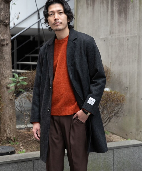 URBAN RESEARCH ROSSO MEN（アーバンリサーチロッソメン）の「『XLサイズあり』Bellandiメルトンチェスターコート（チェスターコート・メンズ・ブラック/ブラウン/チャコールグレー・MEDIUM/X-LARGE/SMALL/LARGE）」の15枚目の写真