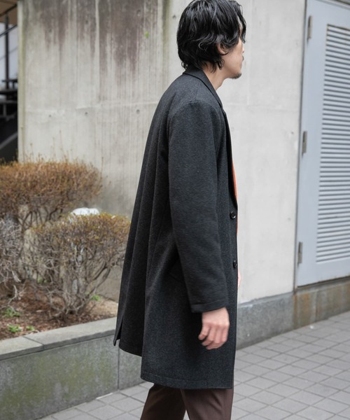 URBAN RESEARCH ROSSO MEN（アーバンリサーチロッソメン）の「『XLサイズあり』Bellandiメルトンチェスターコート（チェスターコート・メンズ・ブラック/ブラウン/チャコールグレー・MEDIUM/X-LARGE/SMALL/LARGE）」の17枚目の写真