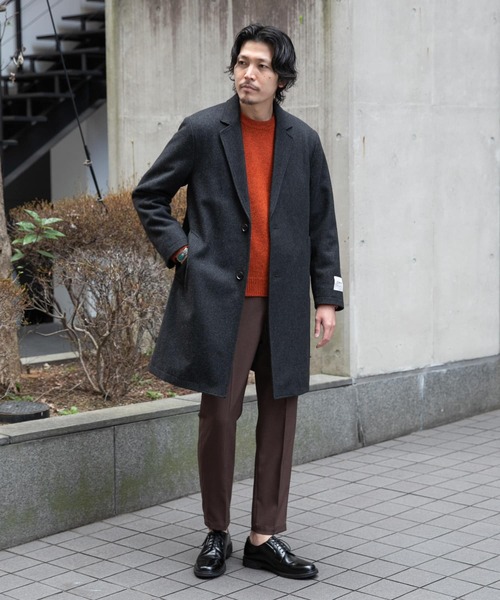 URBAN RESEARCH ROSSO MEN（アーバンリサーチロッソメン）の「『XLサイズあり』Bellandiメルトンチェスターコート（チェスターコート・メンズ・ブラック/ブラウン/チャコールグレー・MEDIUM/X-LARGE/SMALL/LARGE）」の19枚目の写真