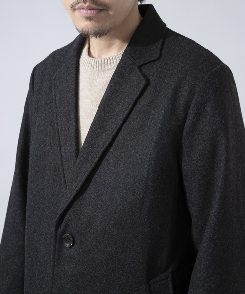 URBAN RESEARCH ROSSO MEN（アーバンリサーチロッソメン）の「『XLサイズあり』Bellandiメルトンチェスターコート（チェスターコート・メンズ・ブラック/ブラウン/チャコールグレー・MEDIUM/X-LARGE/SMALL/LARGE）」の22枚目の写真