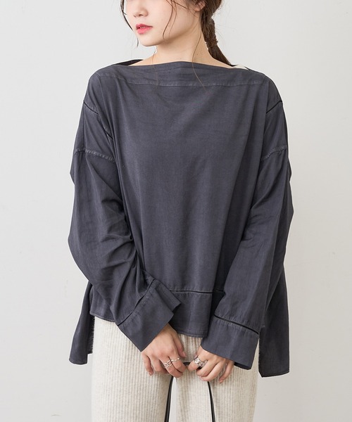 PUAL CE CIN(ピュアルセシン)の「はしご刺繍プルオーバーブラウス(シャツ/ブラウス・レディース・ベージュ/ブルー/モカ/スミクロ・FREE)」の2枚目の写真